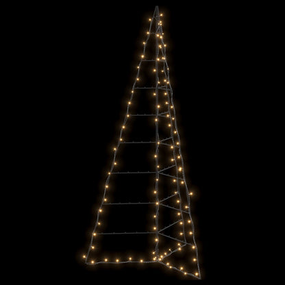 Metal Christmas Tree KUOPIO 210 cm Warm White Steel Black