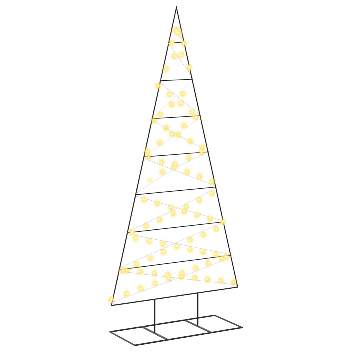 Metal Christmas Tree with Stand KUOPIO 210 cm Warm White Steel