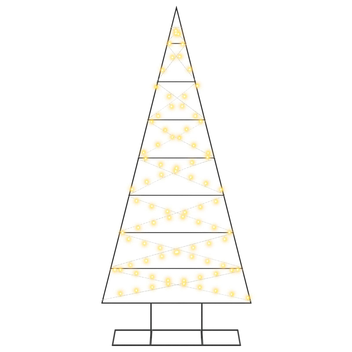 Metal Christmas Tree with Stand KUOPIO 210 cm Warm White Steel