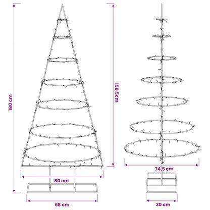 Metal Christmas Tree with Stand KUOPIO 180 cm Warm White Steel