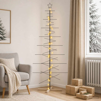 Metal Christmas Tree with Stand KUOPIO 210 cm Warm White Steel