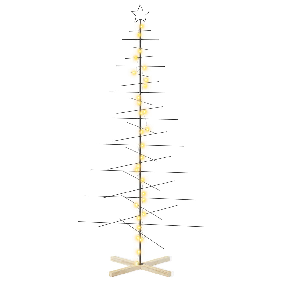Metal Christmas Tree with Stand KUOPIO 210 cm Warm White Steel