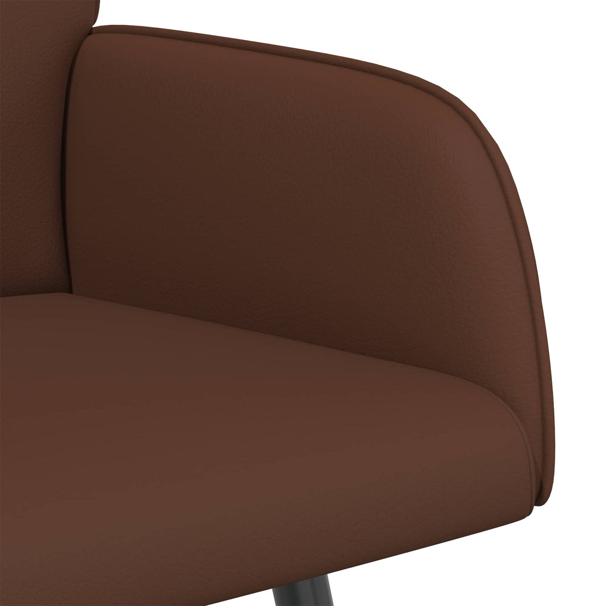 2 Seater Sofa with Metal Legs 2-Seater Brown Faux Leather