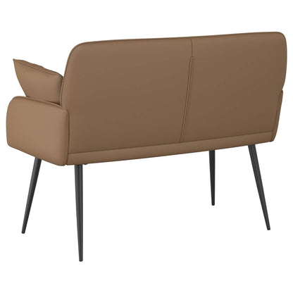 2 Seater Sofa with Metal Legs 2-Seater Cappuccino Faux Leather