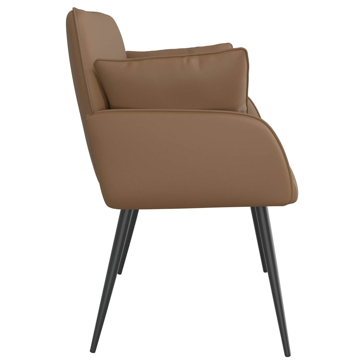 2 Seater Sofa with Metal Legs 2-Seater Cappuccino Faux Leather