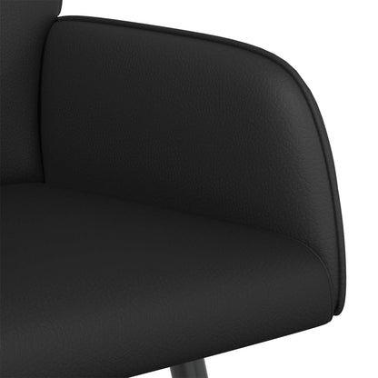 2 Seater Sofa with Metal Legs 2-Seater Black Faux Leather