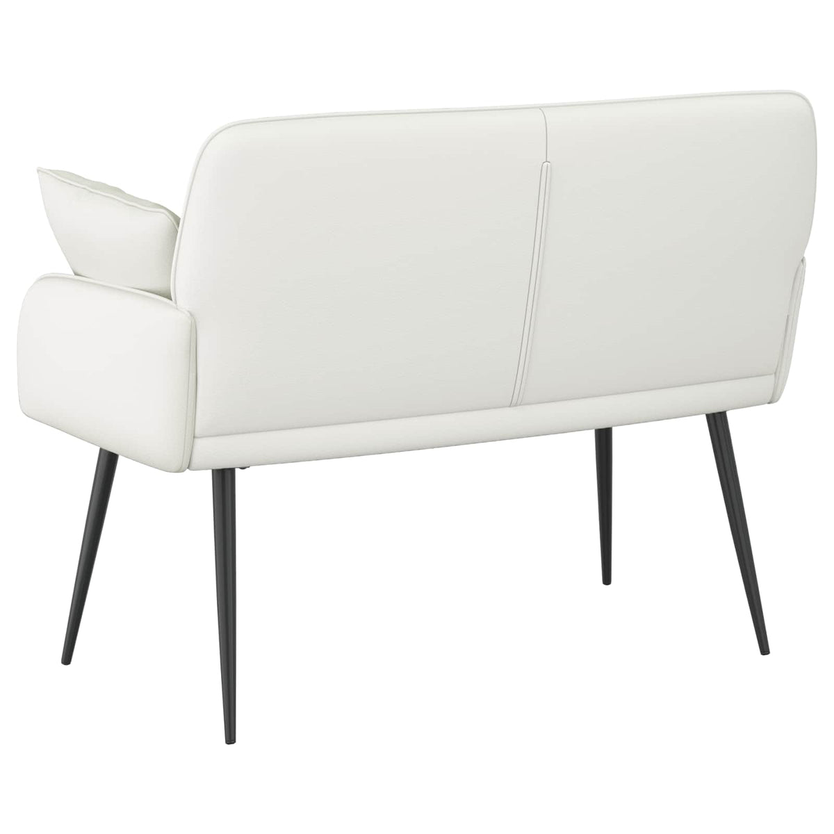 2 Seater Sofa with Metal Legs 2-Seater White Faux Leather