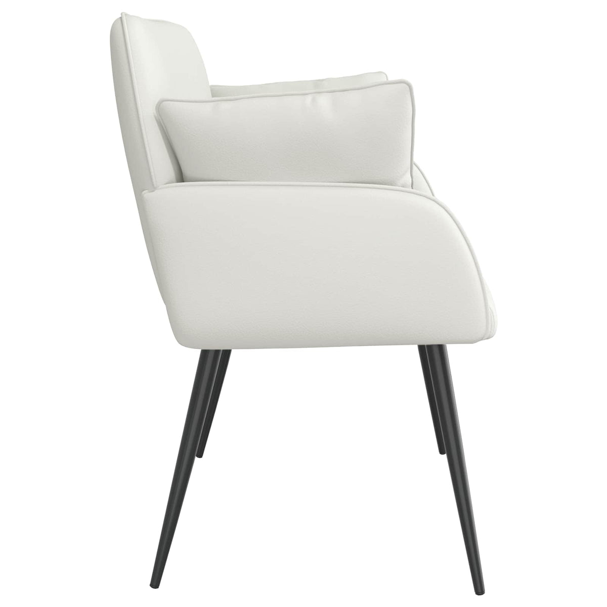 2 Seater Sofa with Metal Legs 2-Seater White Faux Leather