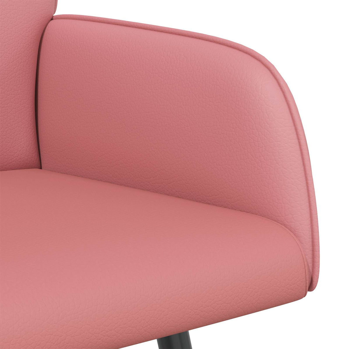 2 Seater Sofa with Metal Legs 2-Seater Pink Faux Leather