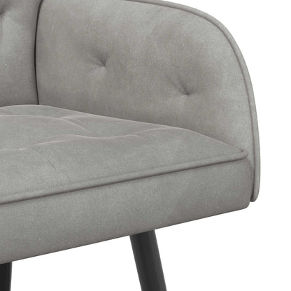 2 Seater Sofa with Metal Legs 2-Seater Light Grey Velvet