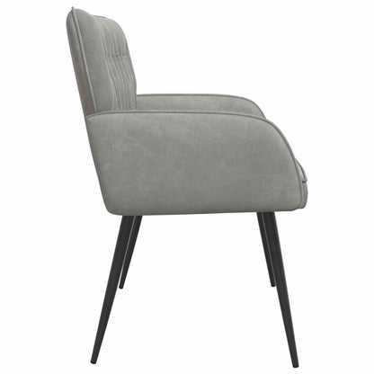 2 Seater Sofa with Metal Legs 2-Seater Light Grey Velvet