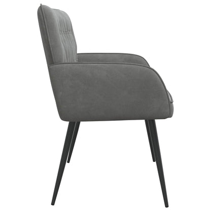 2 Seater Sofa with Metal Legs 2-Seater Dark Grey Velvet
