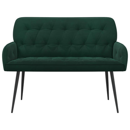 2 Seater Sofa with Metal Legs 2-Seater Dark Green Velvet