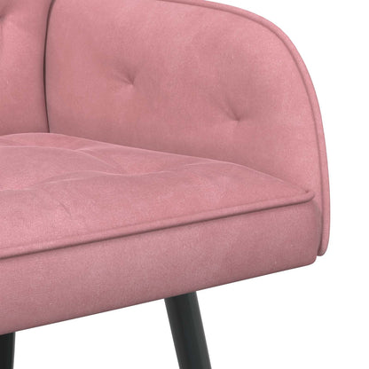 2 Seater Sofa with Metal Legs 2-Seater Pink Velvet