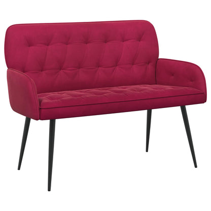2 Seater Sofa with Metal Legs 2-Seater Wine Red Velvet