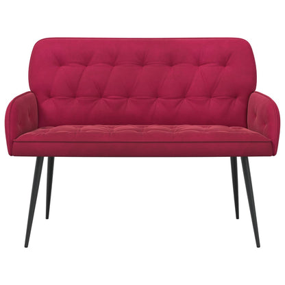 2 Seater Sofa with Metal Legs 2-Seater Wine Red Velvet