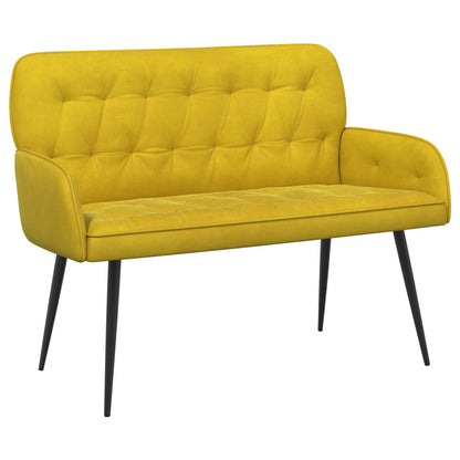2 Seater Sofa with Metal Legs 2-Seater Yellow Velvet