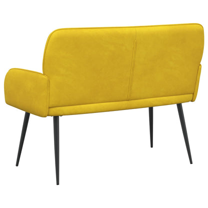 2 Seater Sofa with Metal Legs 2-Seater Yellow Velvet