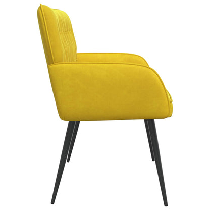 2 Seater Sofa with Metal Legs 2-Seater Yellow Velvet