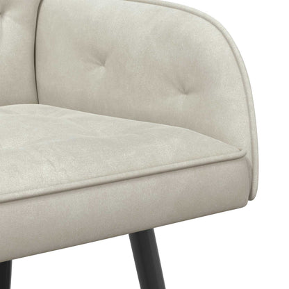 2 Seater Sofa with Metal Legs 2-Seater Cream Velvet