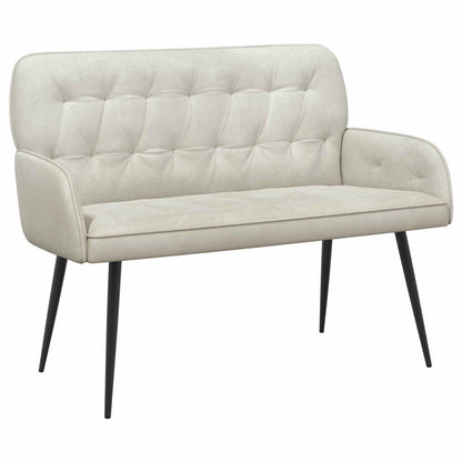2 Seater Sofa with Metal Legs 2-Seater Cream Velvet