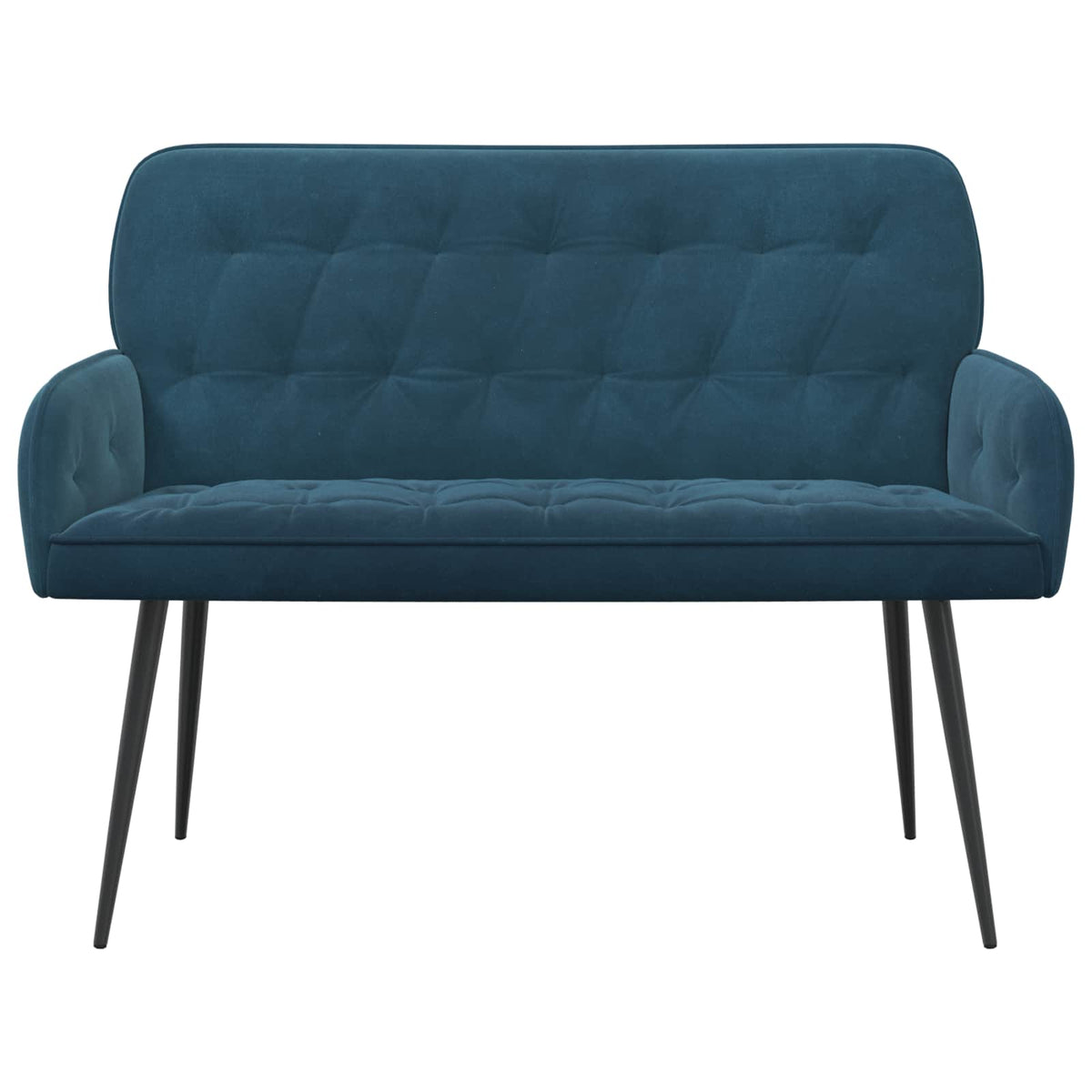 2 Seater Sofa with Metal Legs 2-Seater Blue Velvet