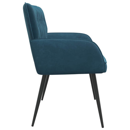 2 Seater Sofa with Metal Legs 2-Seater Blue Velvet