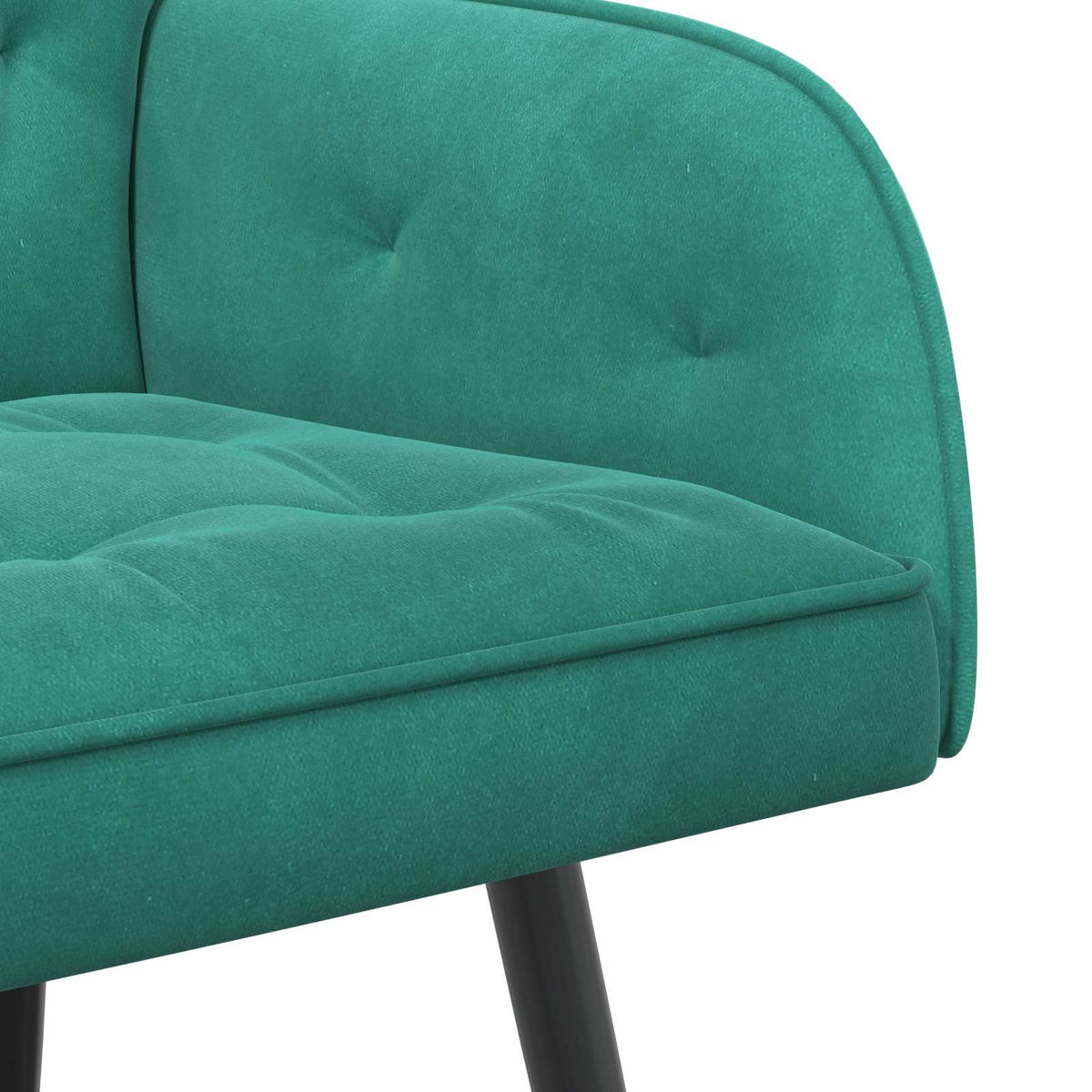 2 Seater Sofa with Metal Legs 2-Seater Turquoise Velvet