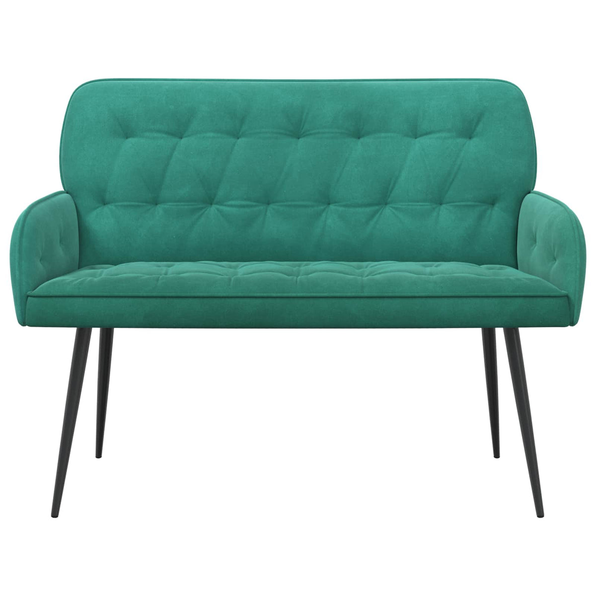 2 Seater Sofa with Metal Legs 2-Seater Turquoise Velvet