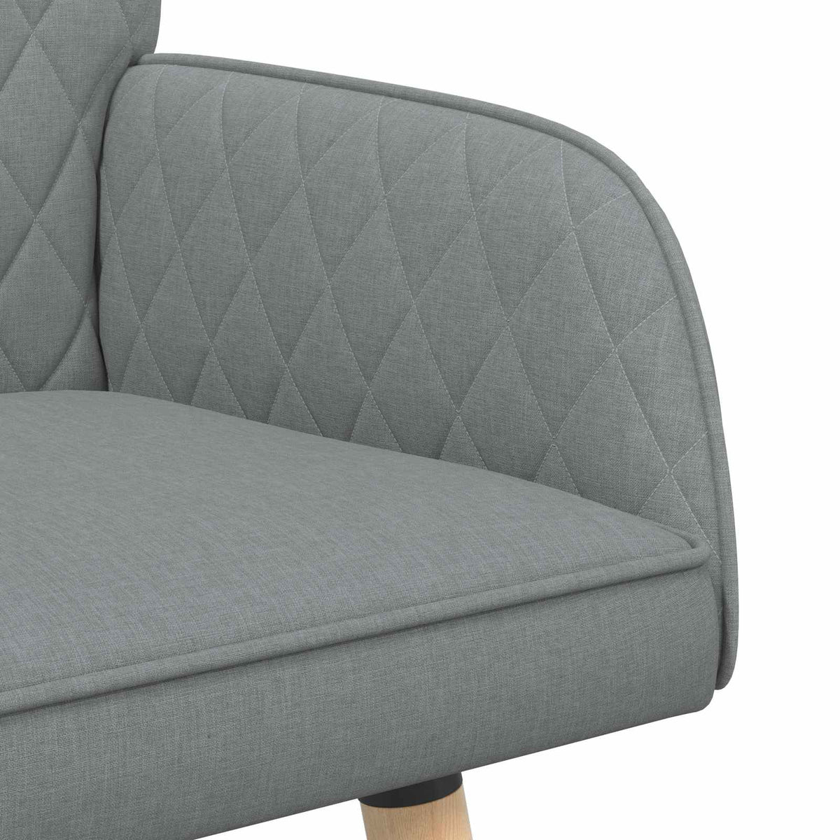 2 Seater Sofa with Solid Wood Legs 2-Seater Light Grey