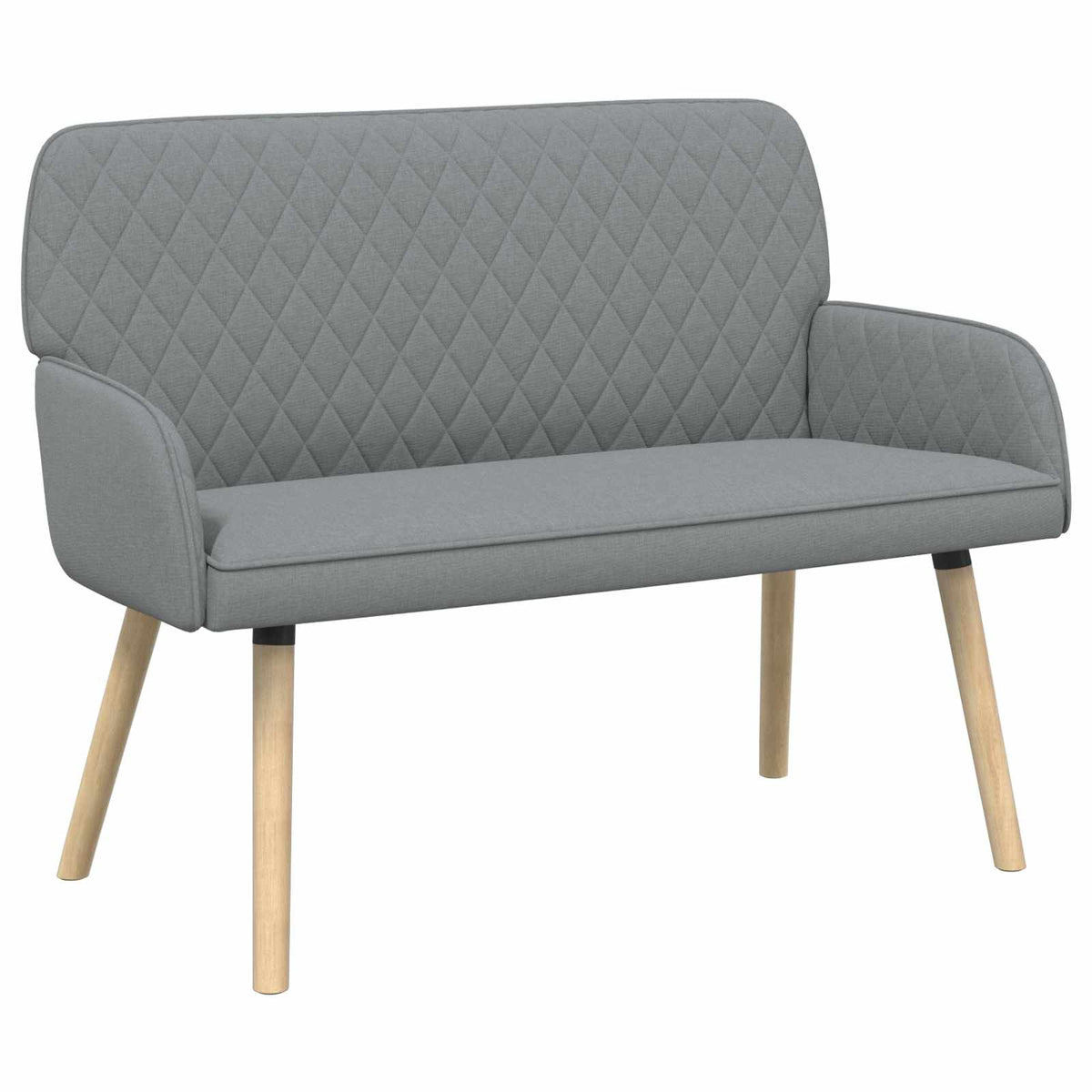 2 Seater Sofa with Solid Wood Legs 2-Seater Light Grey