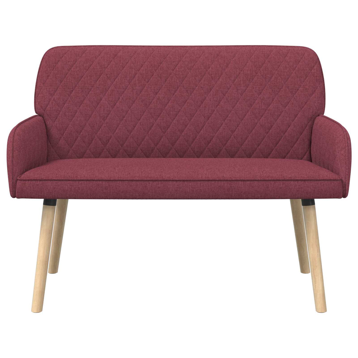 2 Seater Sofa with Solid Wood Legs 2-Seater Wine Red