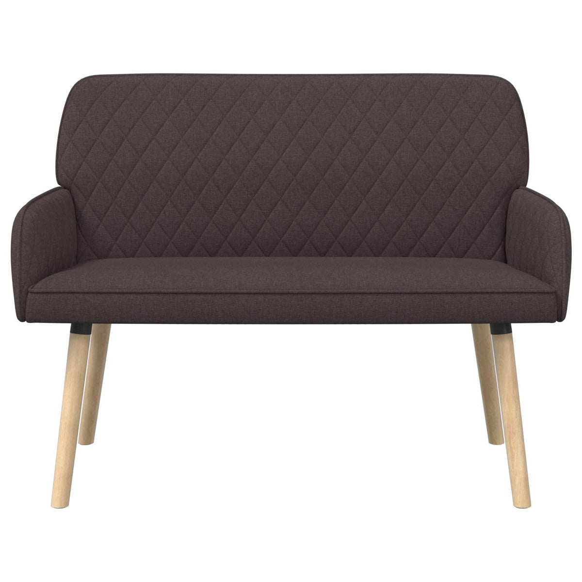 2 Seater Sofa with Solid Wood Legs 2-Seater Dark Brown