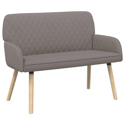 2 Seater Sofa with Solid Wood Legs 2-Seater Taupe Linen Fabric