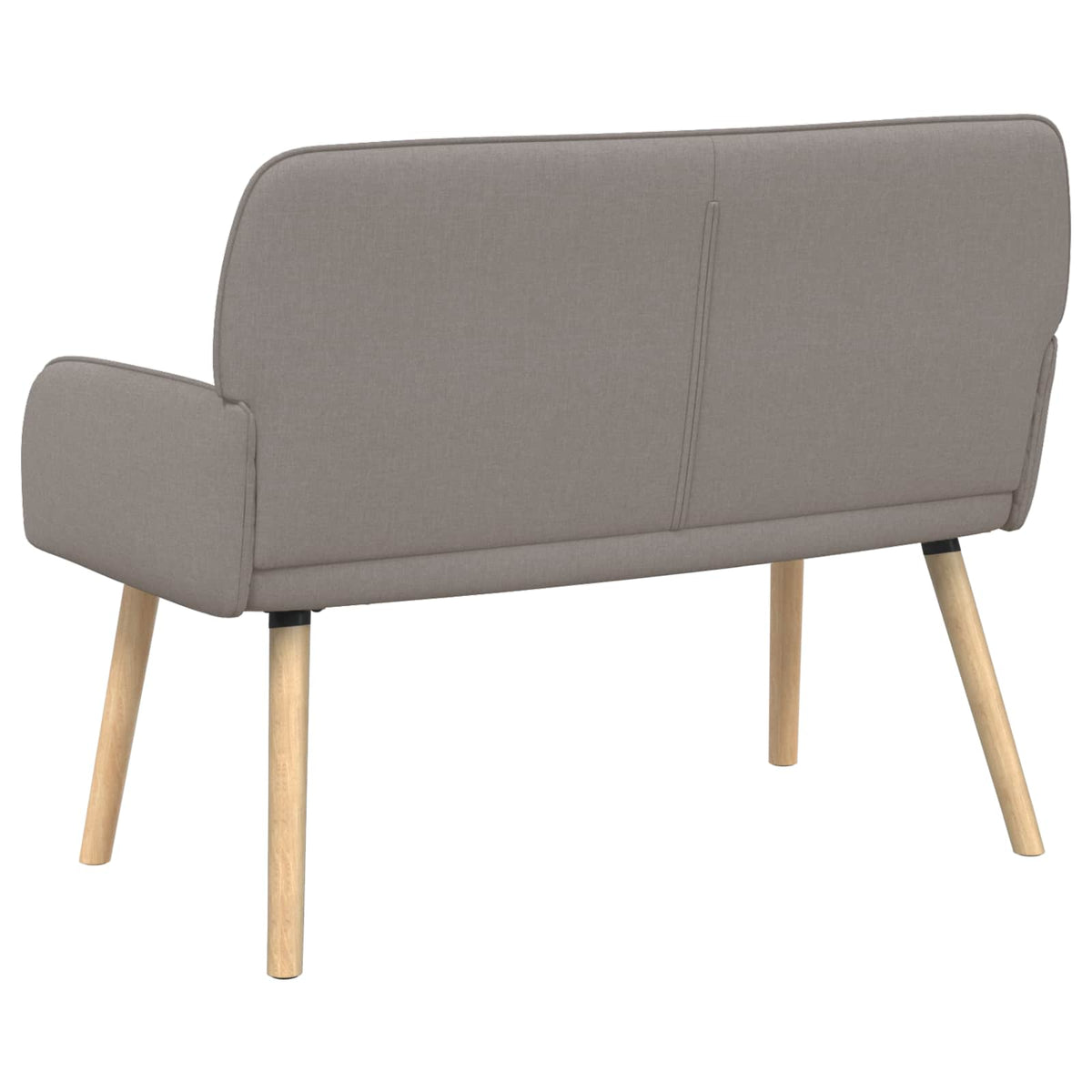 2 Seater Sofa with Solid Wood Legs 2-Seater Taupe Linen Fabric
