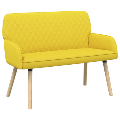 2 Seater Sofa with Solid Wood Legs 2-Seater Light Yellow