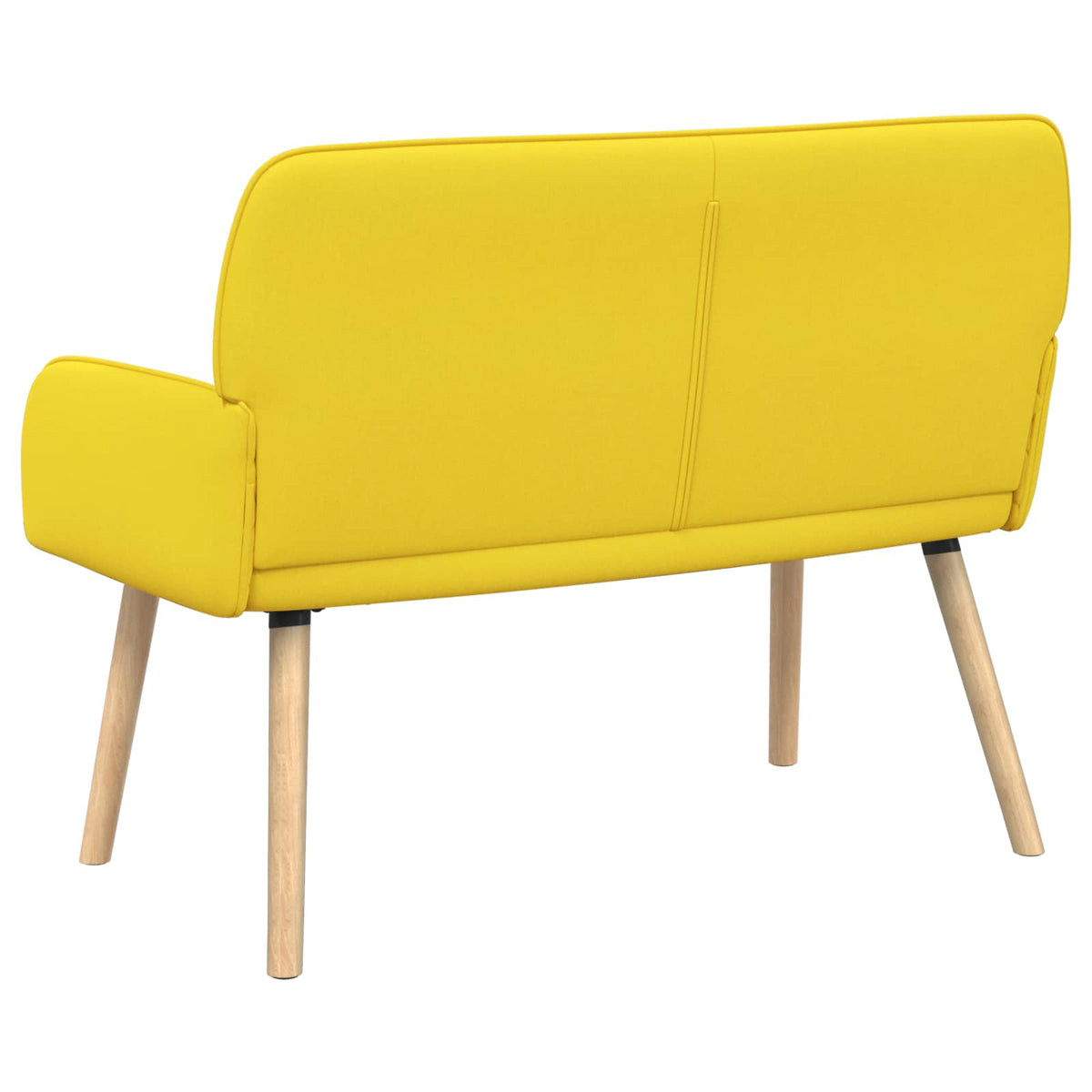 2 Seater Sofa with Solid Wood Legs 2-Seater Light Yellow