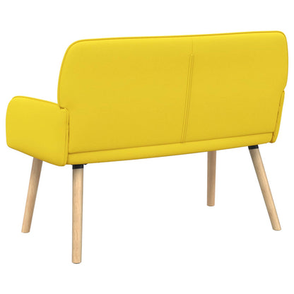 2 Seater Sofa with Solid Wood Legs 2-Seater Light Yellow