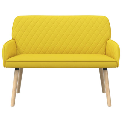2 Seater Sofa with Solid Wood Legs 2-Seater Light Yellow