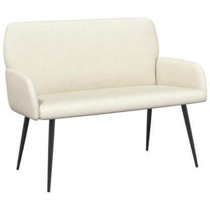2 Seater Sofa with Metal Legs 2-Seater Cream Corduroy Fabric