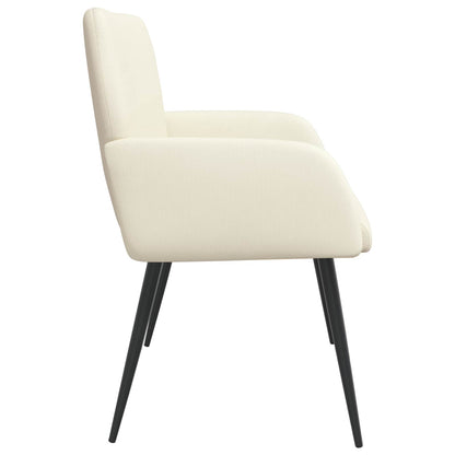 2 Seater Sofa with Metal Legs 2-Seater Cream Corduroy Fabric
