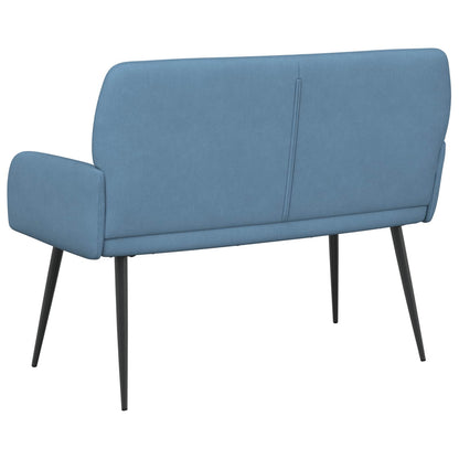 2 Seater Sofa with Metal Legs 2-Seater Blue Corduroy Fabric