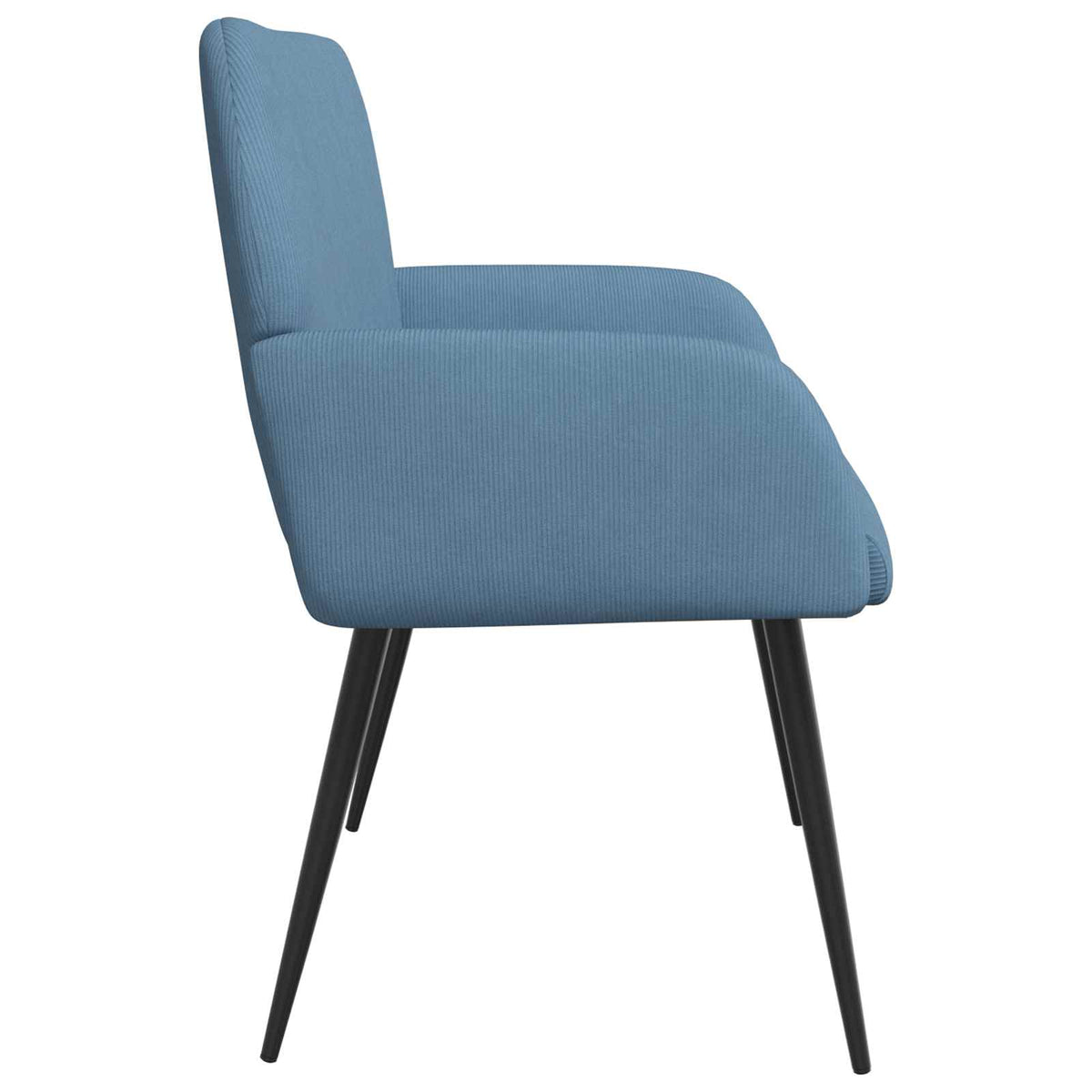 2 Seater Sofa with Metal Legs 2-Seater Blue Corduroy Fabric