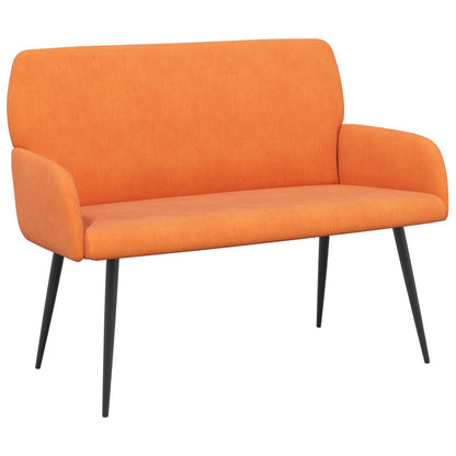 2 Seater Sofa with Metal Legs 2-Seater Orange Corduroy Fabric