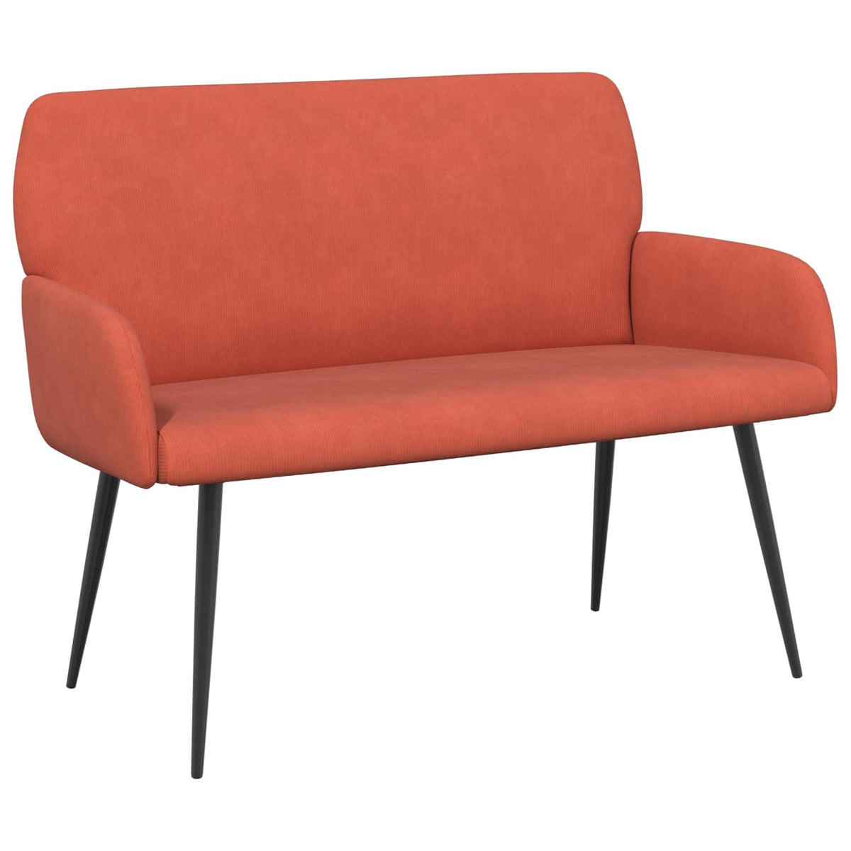 2 Seater Sofa with Metal Legs 2-Seater Red Orange