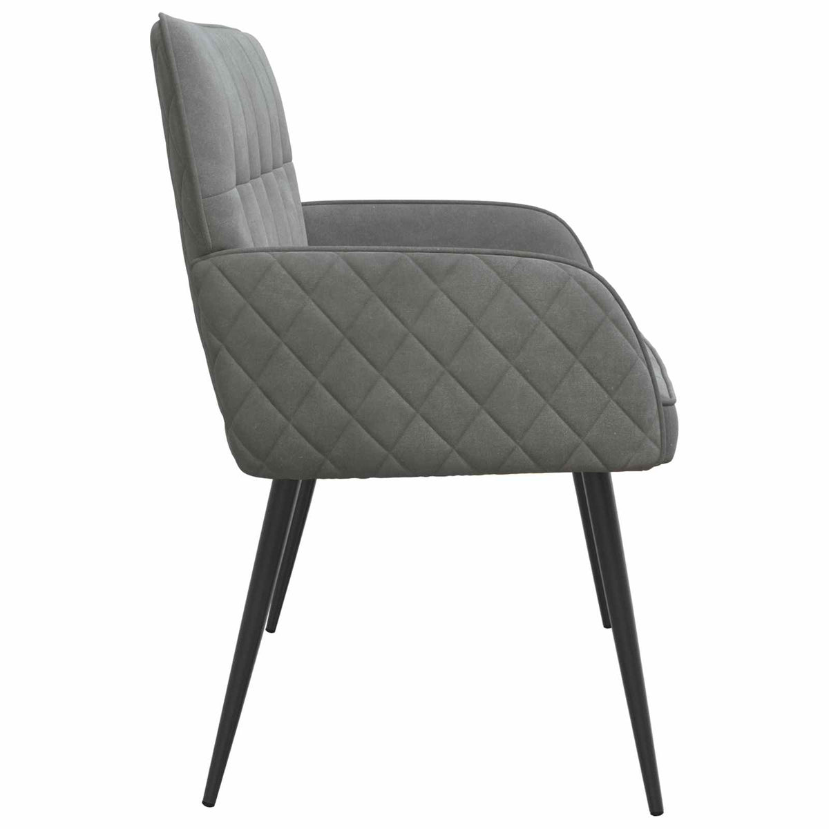 2 Seater Sofa with Metal Legs 2-Seater Dark Grey Velvet