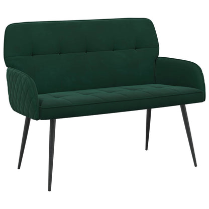 2 Seater Sofa with Metal Legs 2-Seater Dark Green Velvet
