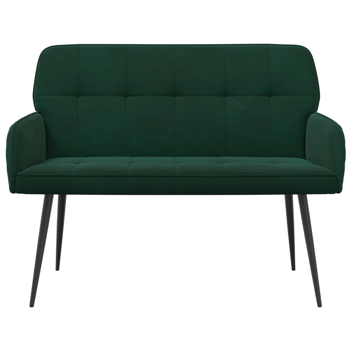 2 Seater Sofa with Metal Legs 2-Seater Dark Green Velvet