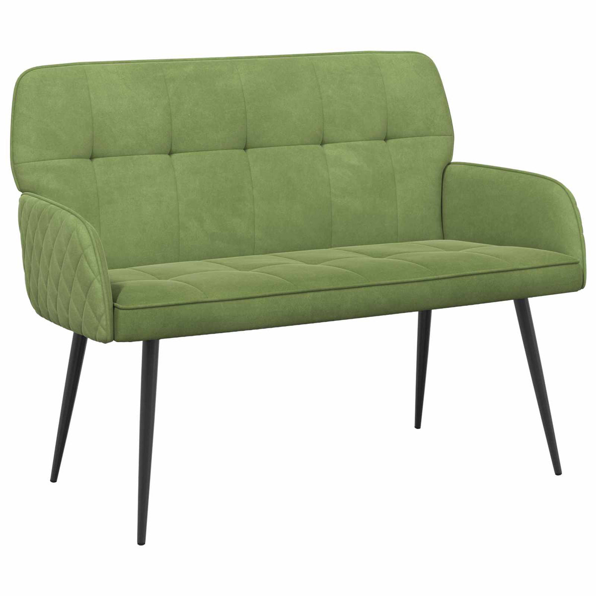2 Seater Sofa with Metal Legs 2-Seater Light Green Velvet