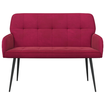 2 Seater Sofa with Metal Legs 2-Seater Wine Red Velvet